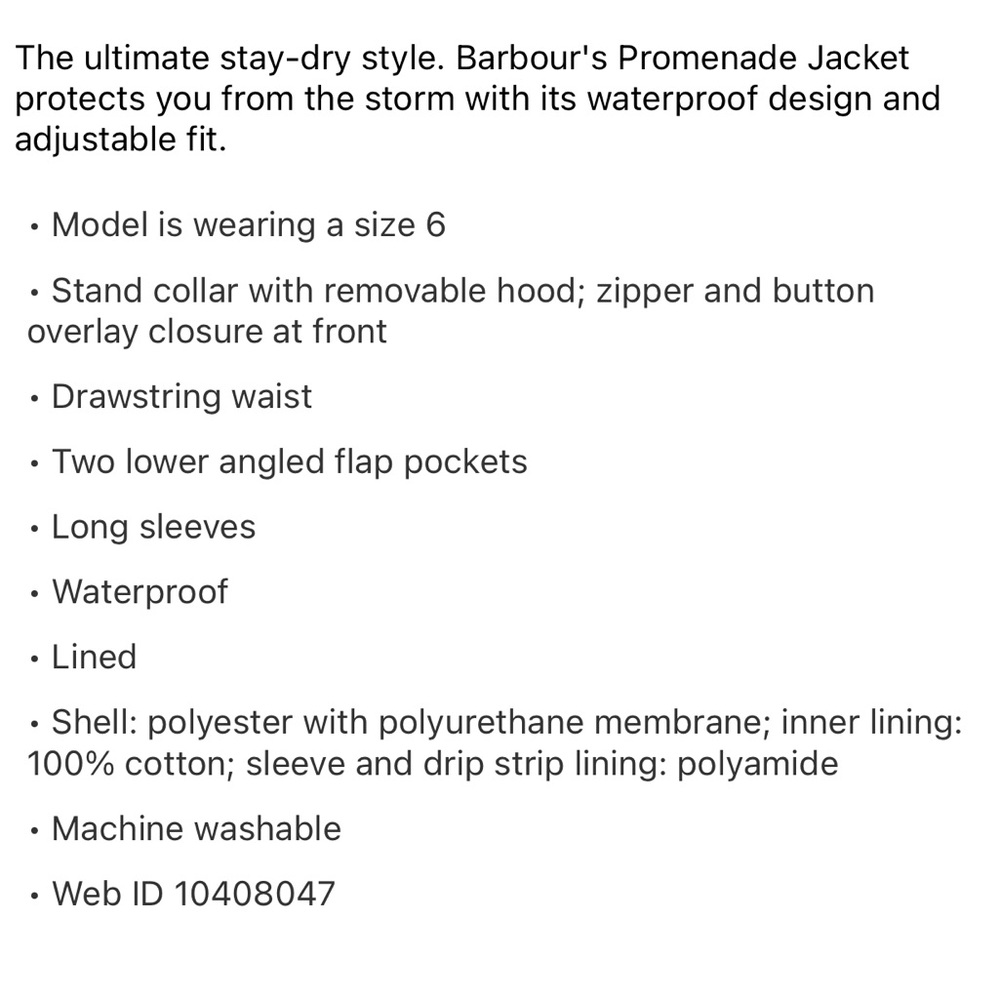 Barbour Promenade Jacket - Picture 9 of 15